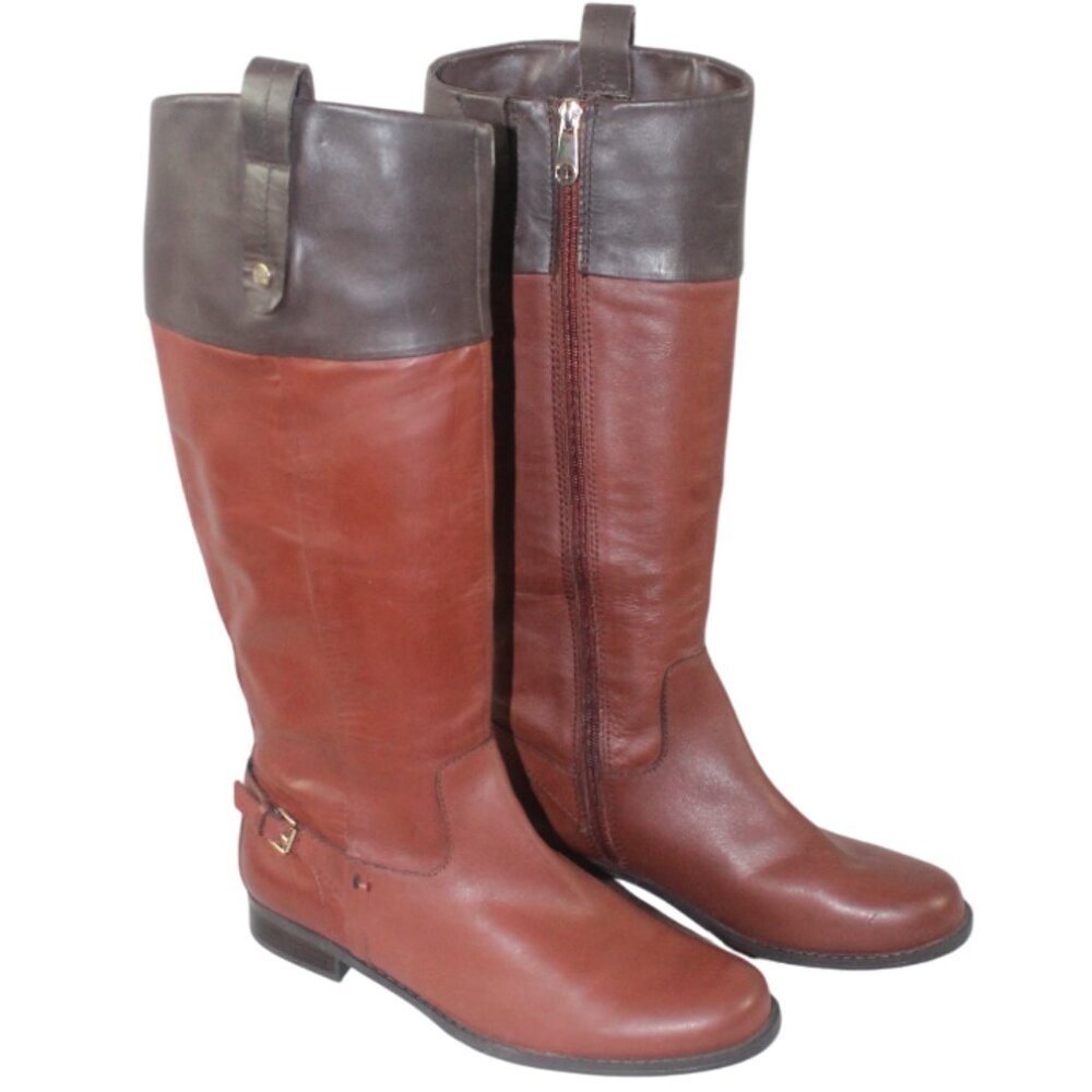 Tommy Hilfiger Hamden Brown Leather Riding Boots